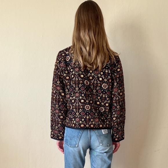 Doen Heirloom velvet Liberty of London paisley print quilted Song Jacket XS - Picture 3 of 12